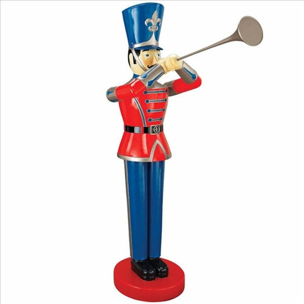 Classical Fiberglass Trumpeting Soldier Statue Nutcracker Christmas